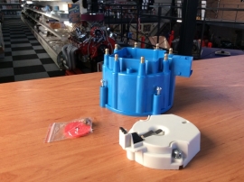 GM V8 verdeelkap & rotor kit blauw