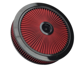 Luchtfilter 14 inch high flow zwart met rood filter