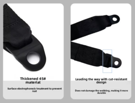 2 Point Airplane Buckle Lap Seat Belts Black