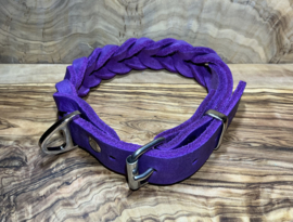 Hondenhalsband leer Purple