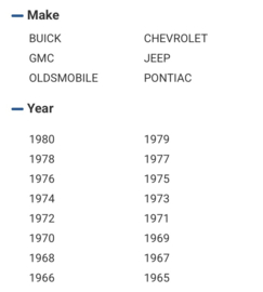 Water Neck,  Buick, Chevy, GMC, Oldsmobile, Pontiac, Jeep