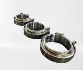 2" 2,5" 3" 3,5" V-Band klem Set RVS – Mannetje & Vrouwtje