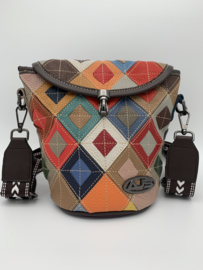 Schoudertas multi color bucket bag