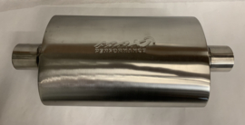 MAX Spiral Straight Flo Performance rvs uitlaat demper 2,5 inch