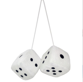 4 kleuren dobbelsteen autohangers, 7 cm autospiegel pluche dobbelstenen