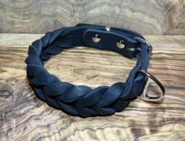 Hondenhalsband leer black