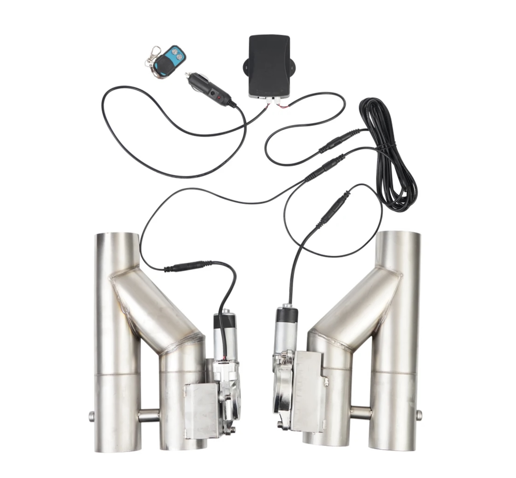 Dual RVS Uitlaat klep 3inch met afstands bediening