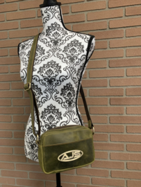 Handtas Mat olive green  messenger shoulder/crossbody bag