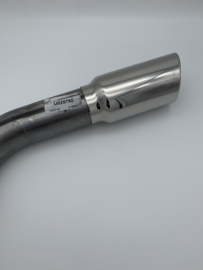RVS slant-cutt  eindstuk 3 inch rolled edge