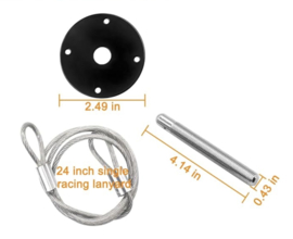 Hood pin kit Zwart. Motorkap snel sluiting