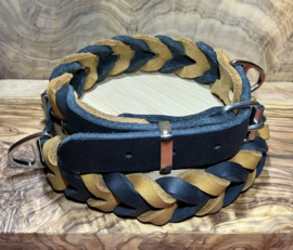 Hondenhalsband leer brown/Black