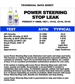 Lucas power steering stop leak. 355ml verpakking