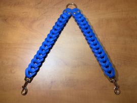 Leren duo honden riem Hard blue