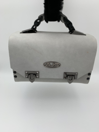Handtas Light grey box handbag