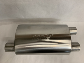 MAX Spiral Straight Flo Performance rvs uitlaat demper 2,5 inch
