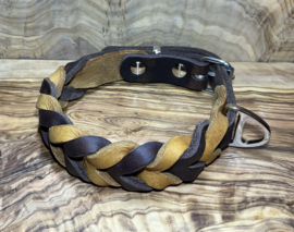 Hondenhalsband leer Cognac/brown