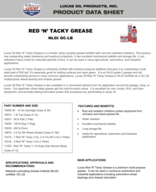Red "N"tacky grease. 397 gram