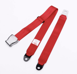 2 Point Airplane Buckle Lap Seat Belts Red