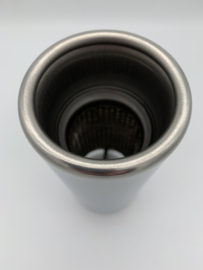 RVS Ronde eindstuk 3 inch rolled edge / met extra demping
