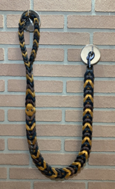 Lederen honden riem Brown/cognac/black