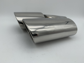 Uitlaat Sierstuk RVS Dubbel ovaal – 2 x 10,5 X 7,5 cm