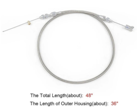 Universal Throttle Cable, 36 inch Long