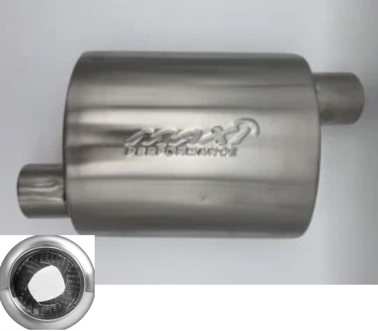 MAX Ultra Straight Flo Performance rvs uitlaat demper 2,5 inch
