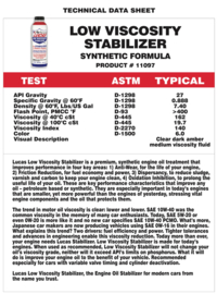 Lucas low viscosity stabilizer