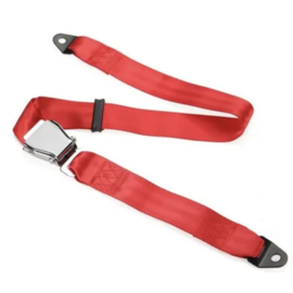 2 Point Airplane Buckle Lap Seat Belts Red