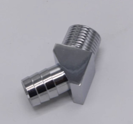 1/2 npt > 5/8 hose. 45 degree aluminium