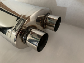 MAX Spiral Straight Flo Performance polished rvs uitlaat demper 2,5 inch