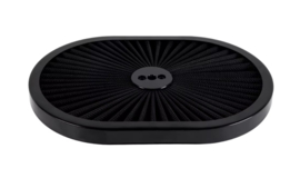 12 inch oval luchtfilter zwart/zwart