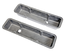 Finned Aluminum Valve Covers chevrolet SB classic look