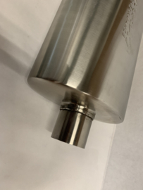 MAX Spiral Straight Flo Performance rvs uitlaat demper 2,5 inch