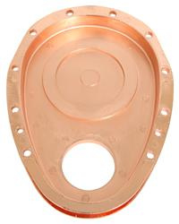 Distributie deksel chevrolet small block aluminium copper plated