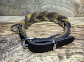 Hondenhalsband leer Cognac/brown