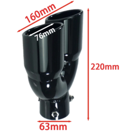Rond 3 inch dubbel rvs sierstuk rainbow