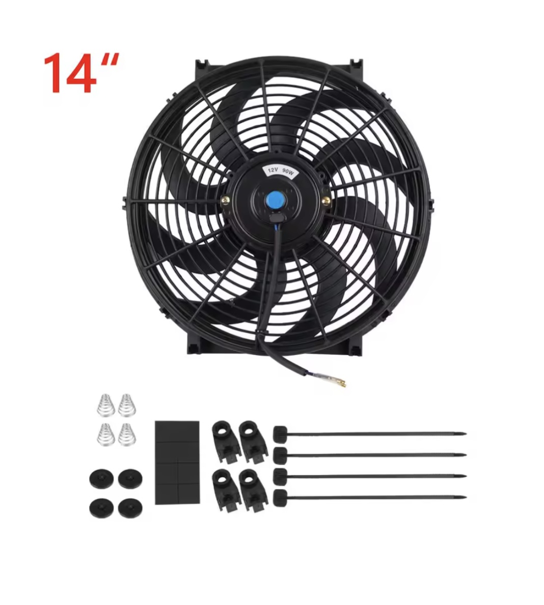 14 inch Universal 12V 80W Electronic Radiator Cooling Fan