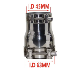 Uitlaat verloopstuk  klemdeel