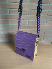 Schouder tas  violet zwart shoulder bag