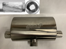 MAX Spiral Straight Flo Performance rvs uitlaat demper 2,5 inch