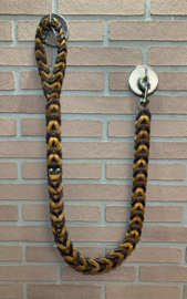 Lederen honden riem Cognac/brown