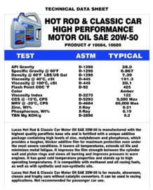 HOT ROD & CLASSIC CAR 20W-50 MOTOR OIL