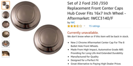4 hub covers ford F150-250-350 1994-1997