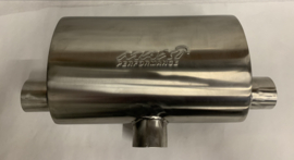 MAX Ultra Straight Flo Performance rvs uitlaat demper 2,5 inch
