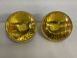 5 3/4 inch Amerikaanse koplamp met geel glas H4 lamp set 2 stuks