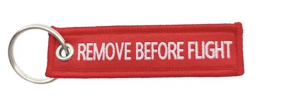 Remove before flight sleutelhanger mini