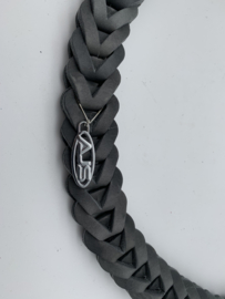 Lederen honden riem Grey