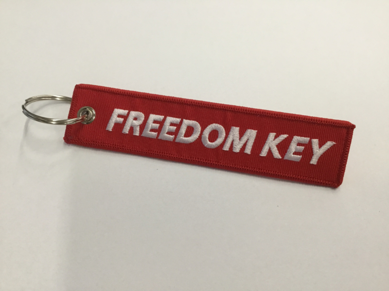 Freedom key red sleutelhanger