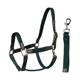 Horka halsterset leer/Nylon